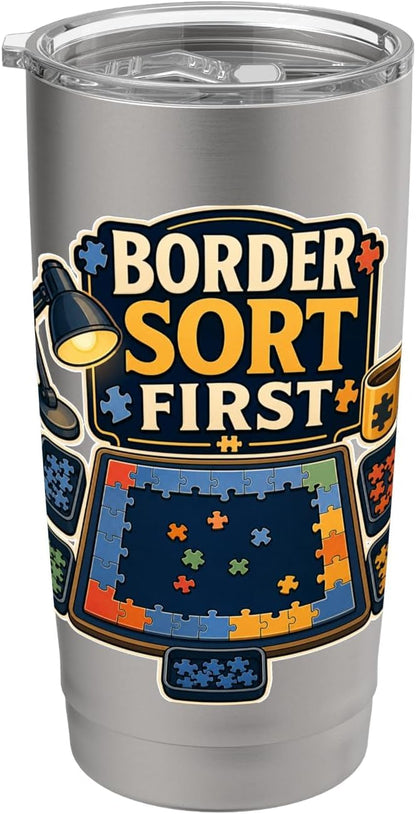 BORDER SORT FIRST Hobby Table Calm Stainless Steel Insulated Tumbler
