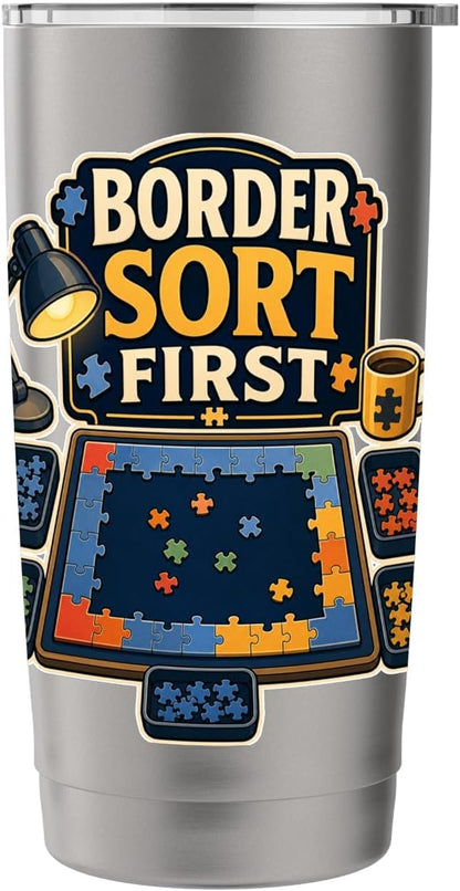BORDER SORT FIRST Hobby Table Calm Stainless Steel Insulated Tumbler