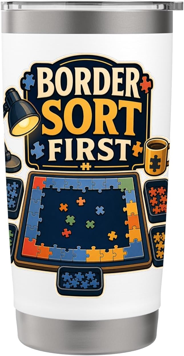 BORDER SORT FIRST Hobby Table Calm Stainless Steel Insulated Tumbler