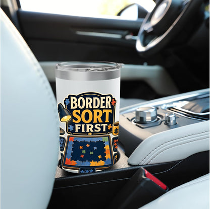 BORDER SORT FIRST Hobby Table Calm Stainless Steel Insulated Tumbler