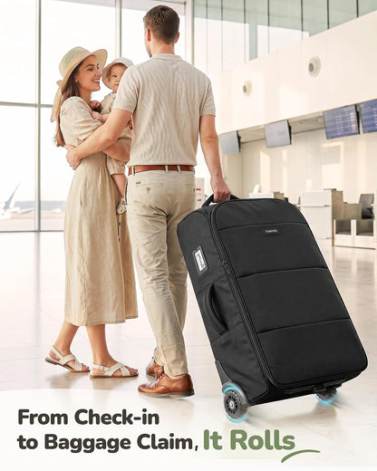 Padded Stroller Travel Bag with 2 Smooth Wheels