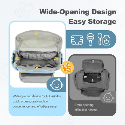 Compact Diaper Bag Backpack – Lightweight & Waterproof Baby Bag for Moms & Dads, Includes Changing Pad & Stroller Straps, Small Travel Diaper Backpack for Daily Use –Khaki