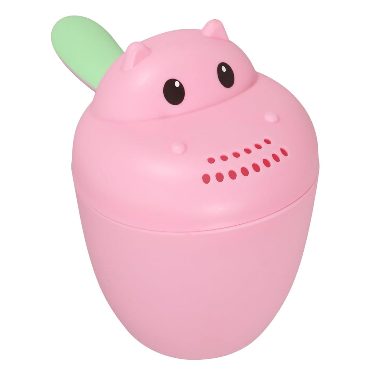 Hippo Shaped Baby Bath Rinser Cup for Hair Washing Pink PP