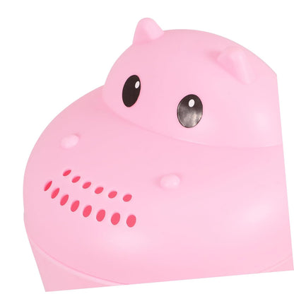 Hippo Shaped Baby Bath Rinser Cup for Hair Washing Pink PP