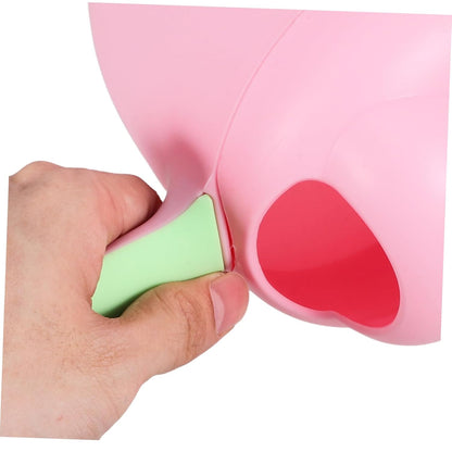 Hippo Shaped Baby Bath Rinser Cup for Hair Washing Pink PP