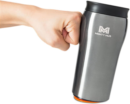 The Untippable Mug | Grips When Hit, Lifts for Sips | Insulated Stainless Steel Tumbler | Cupholder Friendly | Gifts for Women Men All | Leakproof | 4 Hours Hot/ 24 Cold | 12oz Black