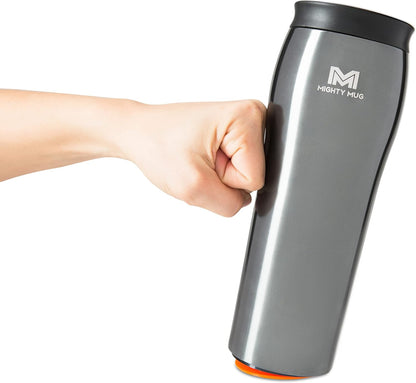The Untippable Mug | Grips When Hit, Lifts for Sips | Insulated Stainless Steel Tumbler | Cupholder Friendly | Gifts for Women Men All | Leakproof | 4 Hours Hot/ 24 Cold | 12oz Black