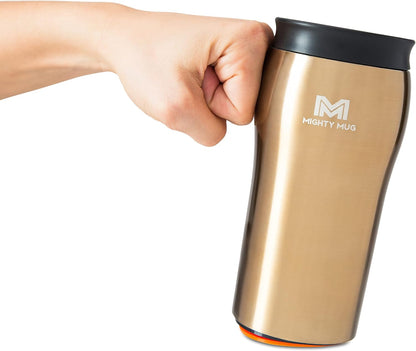 The Untippable Mug | Grips When Hit, Lifts for Sips | Insulated Stainless Steel Tumbler | Cupholder Friendly | Gifts for Women Men All | Leakproof | 4 Hours Hot/ 24 Cold | 12oz Black