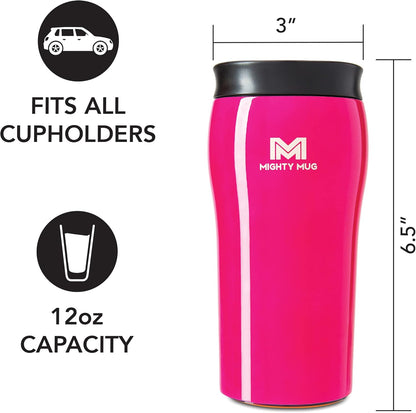 The Untippable Mug | Grips When Hit, Lifts for Sips | Insulated Stainless Steel Tumbler | Cupholder Friendly | Gifts for Women Men All | Leakproof | 4 Hours Hot/ 24 Cold | 12oz Black
