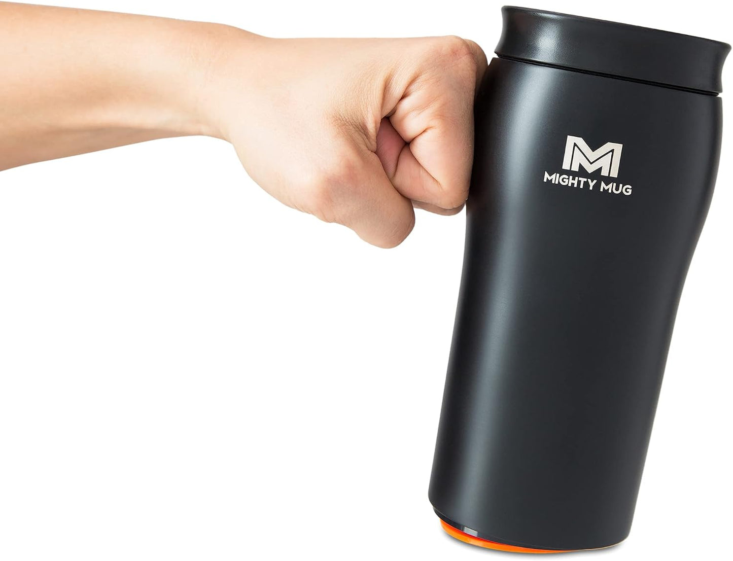 The Untippable Mug | Grips When Hit, Lifts for Sips | Insulated Stainless Steel Tumbler | Cupholder Friendly | Gifts for Women Men All | Leakproof | 4 Hours Hot/ 24 Cold | 12oz Black