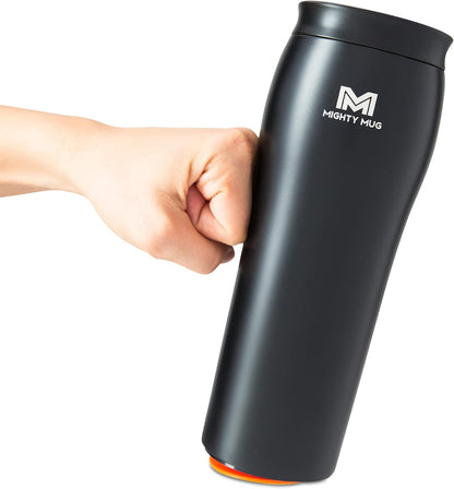 The Untippable Mug | Grips When Hit, Lifts for Sips | Insulated Stainless Steel Tumbler | Cupholder Friendly | Gifts for Women Men All | Leakproof | 4 Hours Hot/ 24 Cold | 12oz Black
