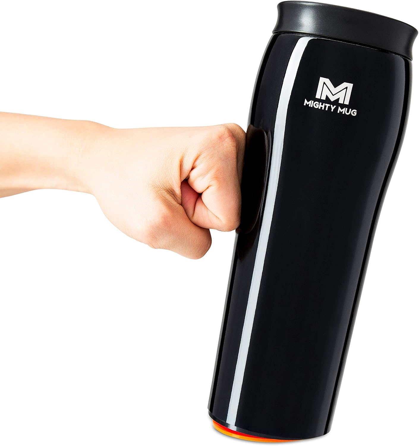 The Untippable Mug | Grips When Hit, Lifts for Sips | Insulated Stainless Steel Tumbler | Cupholder Friendly | Gifts for Women Men All | Leakproof | 4 Hours Hot/ 24 Cold | 12oz Black