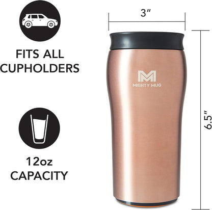 The Untippable Mug | Grips When Hit, Lifts for Sips | Insulated Stainless Steel Tumbler | Cupholder Friendly | Gifts for Women Men All | Leakproof | 4 Hours Hot/ 24 Cold | 12oz Black
