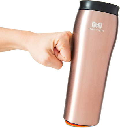 The Untippable Mug | Grips When Hit, Lifts for Sips | Insulated Stainless Steel Tumbler | Cupholder Friendly | Gifts for Women Men All | Leakproof | 4 Hours Hot/ 24 Cold | 12oz Black
