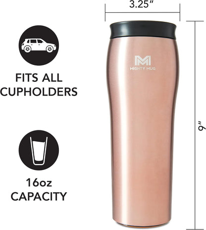 The Untippable Mug | Grips When Hit, Lifts for Sips | Insulated Stainless Steel Tumbler | Cupholder Friendly | Gifts for Women Men All | Leakproof | 4 Hours Hot/ 24 Cold | 12oz Black