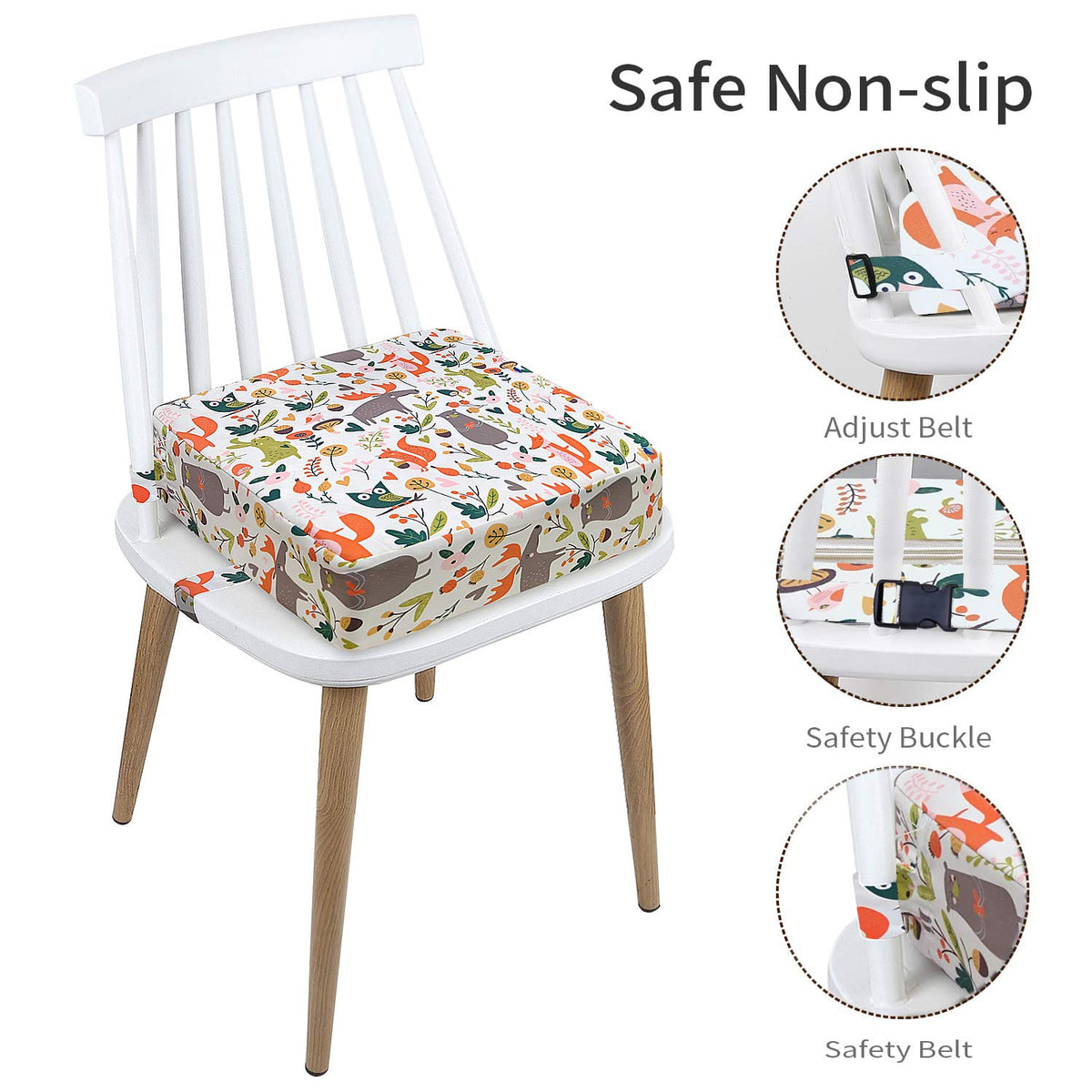 Toddler Booster Seat for Kitchen Chair, Waterproof PU Chair Cushion