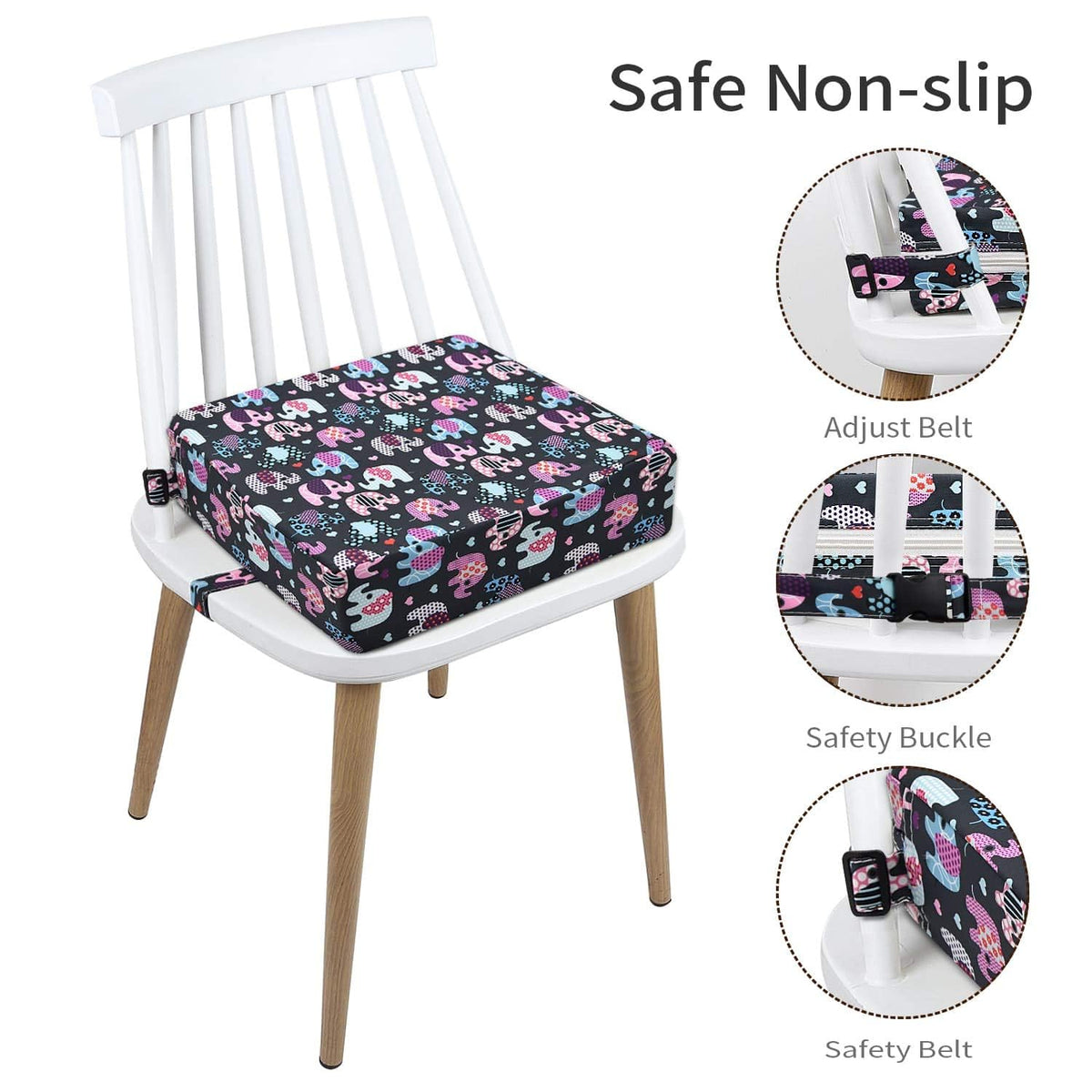 Toddler Booster Seat for Kitchen Chair, Waterproof PU Chair Cushion