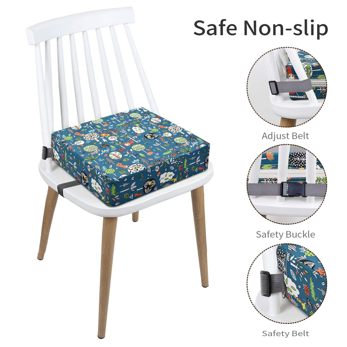Toddler Booster Seat for Kitchen Chair, Waterproof PU Chair Cushion