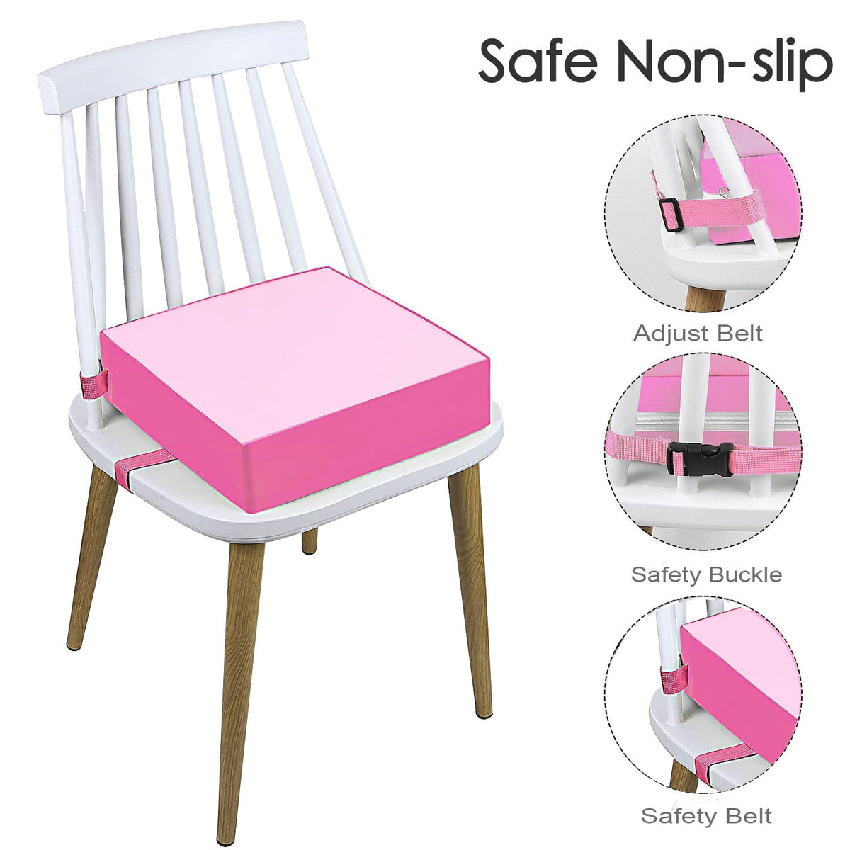 Toddler Booster Seat for Kitchen Chair, Waterproof PU Chair Cushion