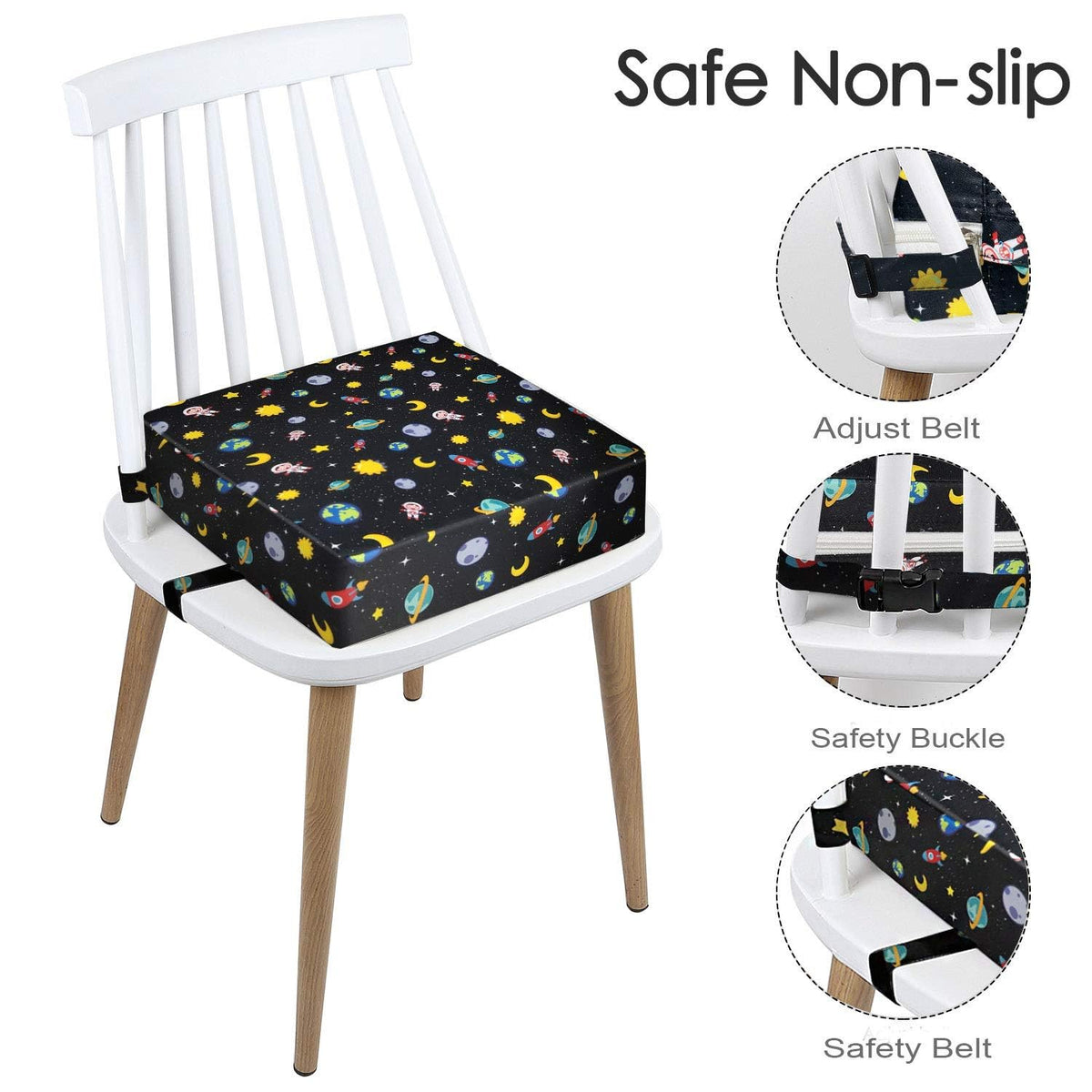Toddler Booster Seat for Kitchen Chair, Waterproof PU Chair Cushion