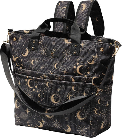 Diaper Backpack Totepack Crossbody 3 in 1 Laptop Tote with Insulated Pocket