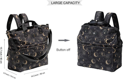 Diaper Backpack Totepack Crossbody 3 in 1 Laptop Tote with Insulated Pocket