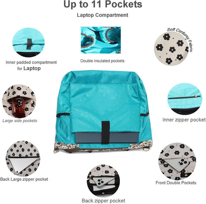Diaper Backpack Totepack Crossbody 3 in 1 Laptop Tote with Insulated Pocket