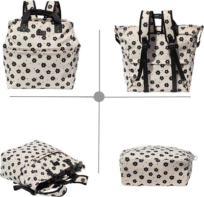 Diaper Backpack Totepack Crossbody 3 in 1 Laptop Tote with Insulated Pocket