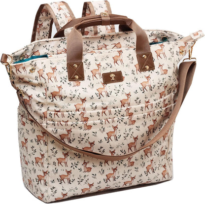 Diaper Backpack Totepack Crossbody 3 in 1 Laptop Tote with Insulated Pocket