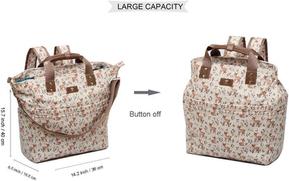 Diaper Backpack Totepack Crossbody 3 in 1 Laptop Tote with Insulated Pocket