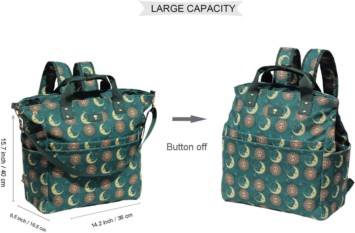 Diaper Backpack Totepack Crossbody 3 in 1 Laptop Tote with Insulated Pocket