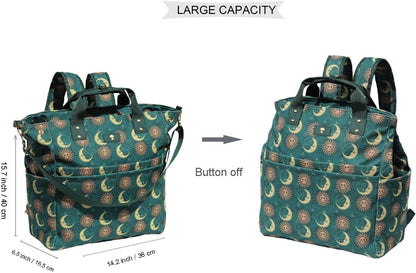 Diaper Backpack Totepack Crossbody 3 in 1 Laptop Tote with Insulated Pocket