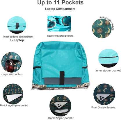 Diaper Backpack Totepack Crossbody 3 in 1 Laptop Tote with Insulated Pocket