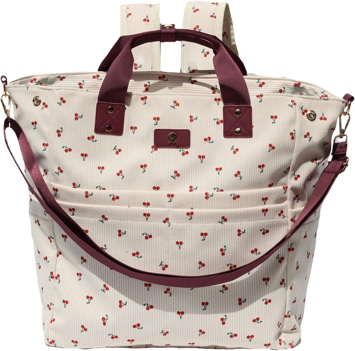 Diaper Backpack Totepack Crossbody 3 in 1 Laptop Tote with Insulated Pocket