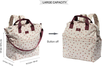 Diaper Backpack Totepack Crossbody 3 in 1 Laptop Tote with Insulated Pocket