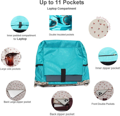 Diaper Backpack Totepack Crossbody 3 in 1 Laptop Tote with Insulated Pocket