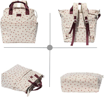 Diaper Backpack Totepack Crossbody 3 in 1 Laptop Tote with Insulated Pocket