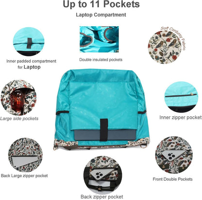 Diaper Backpack Totepack Crossbody 3 in 1 Laptop Tote with Insulated Pocket