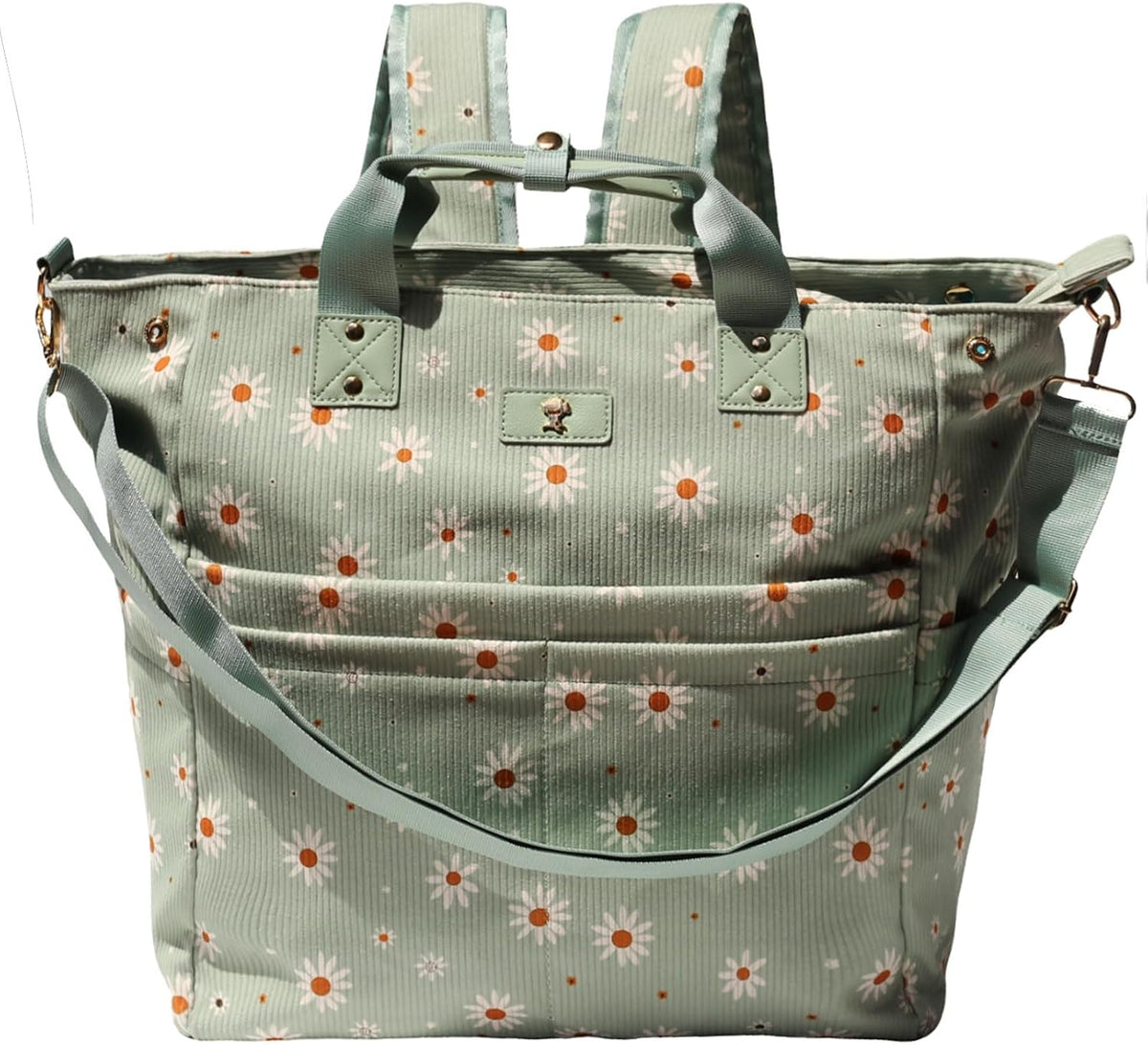 Diaper Backpack Totepack Crossbody 3 in 1 Laptop Tote with Insulated Pocket