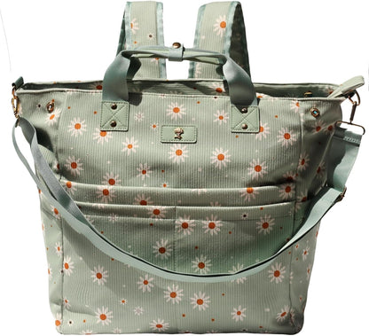 Diaper Backpack Totepack Crossbody 3 in 1 Laptop Tote with Insulated Pocket