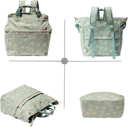 Diaper Backpack Totepack Crossbody 3 in 1 Laptop Tote with Insulated Pocket