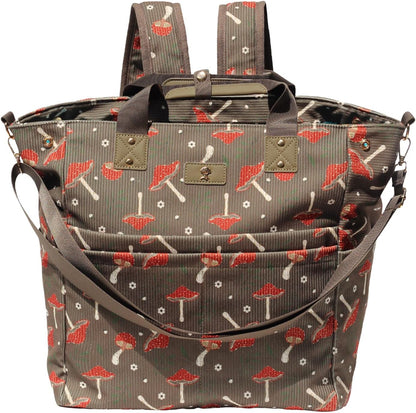 Diaper Backpack Totepack Crossbody 3 in 1 Laptop Tote with Insulated Pocket