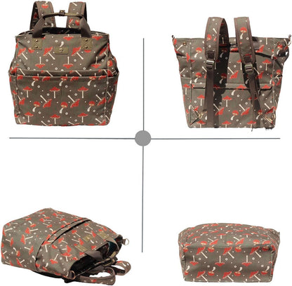 Diaper Backpack Totepack Crossbody 3 in 1 Laptop Tote with Insulated Pocket