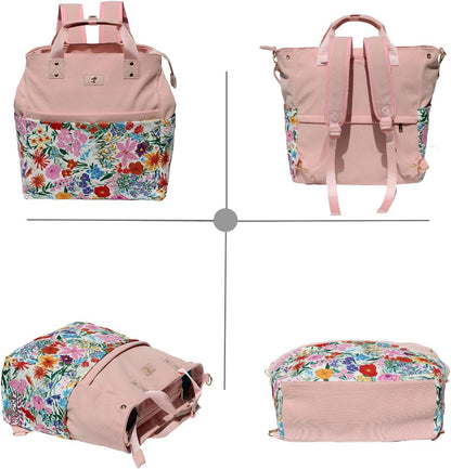Diaper Backpack Totepack Crossbody 3 in 1 Laptop Tote with Insulated Pocket