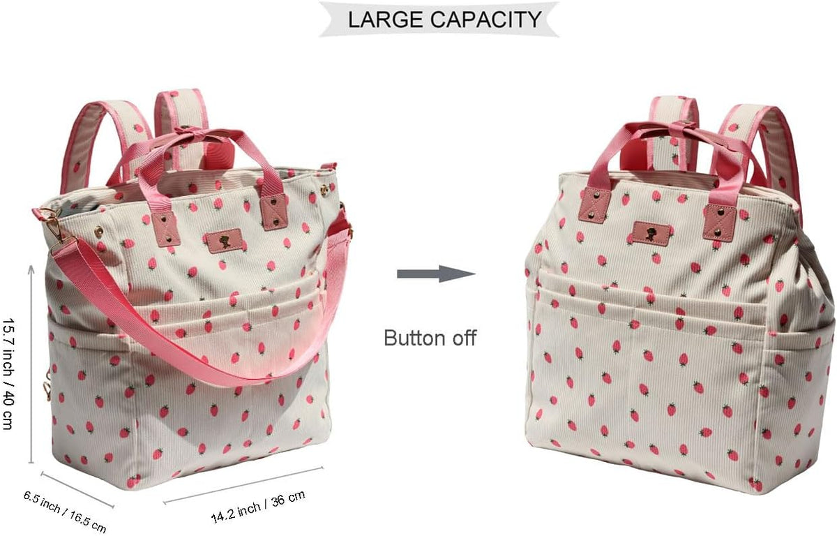 Diaper Backpack Totepack Crossbody 3 in 1 Laptop Tote with Insulated Pocket