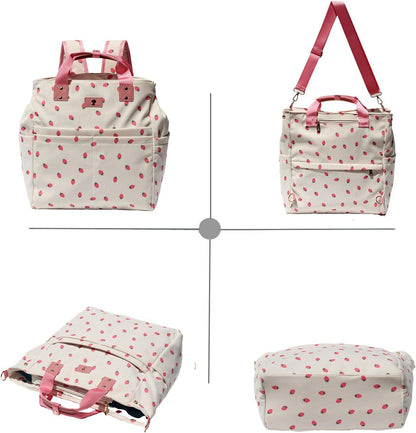 Diaper Backpack Totepack Crossbody 3 in 1 Laptop Tote with Insulated Pocket
