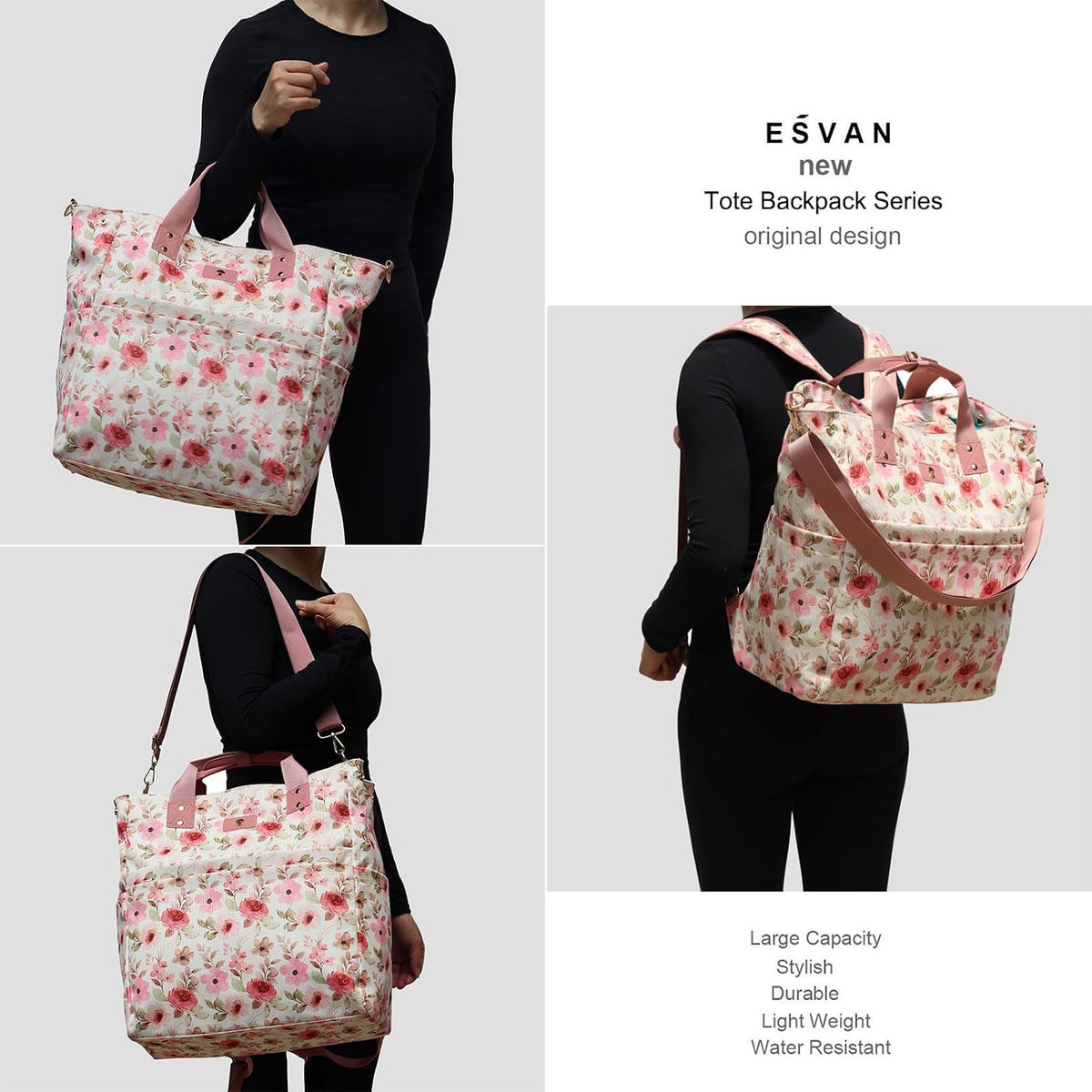 Diaper Backpack Totepack Crossbody 3 in 1 Laptop Tote with Insulated Pocket