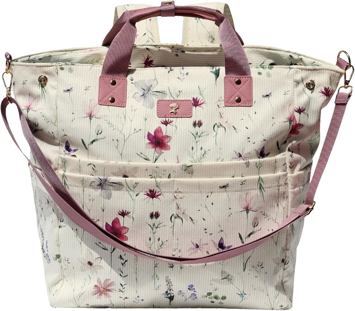 Diaper Backpack Totepack Crossbody 3 in 1 Laptop Tote with Insulated Pocket