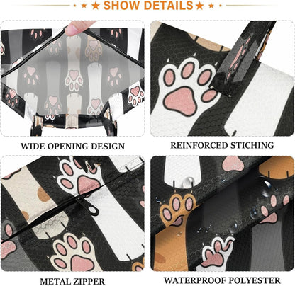 Cats Paws Waterproof Travel Laundry Bag Easy Care 2 Count