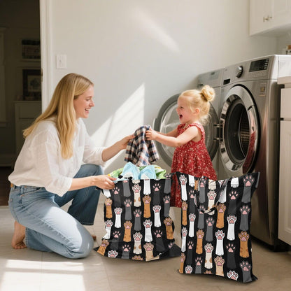 Cats Paws Waterproof Travel Laundry Bag Easy Care 2 Count